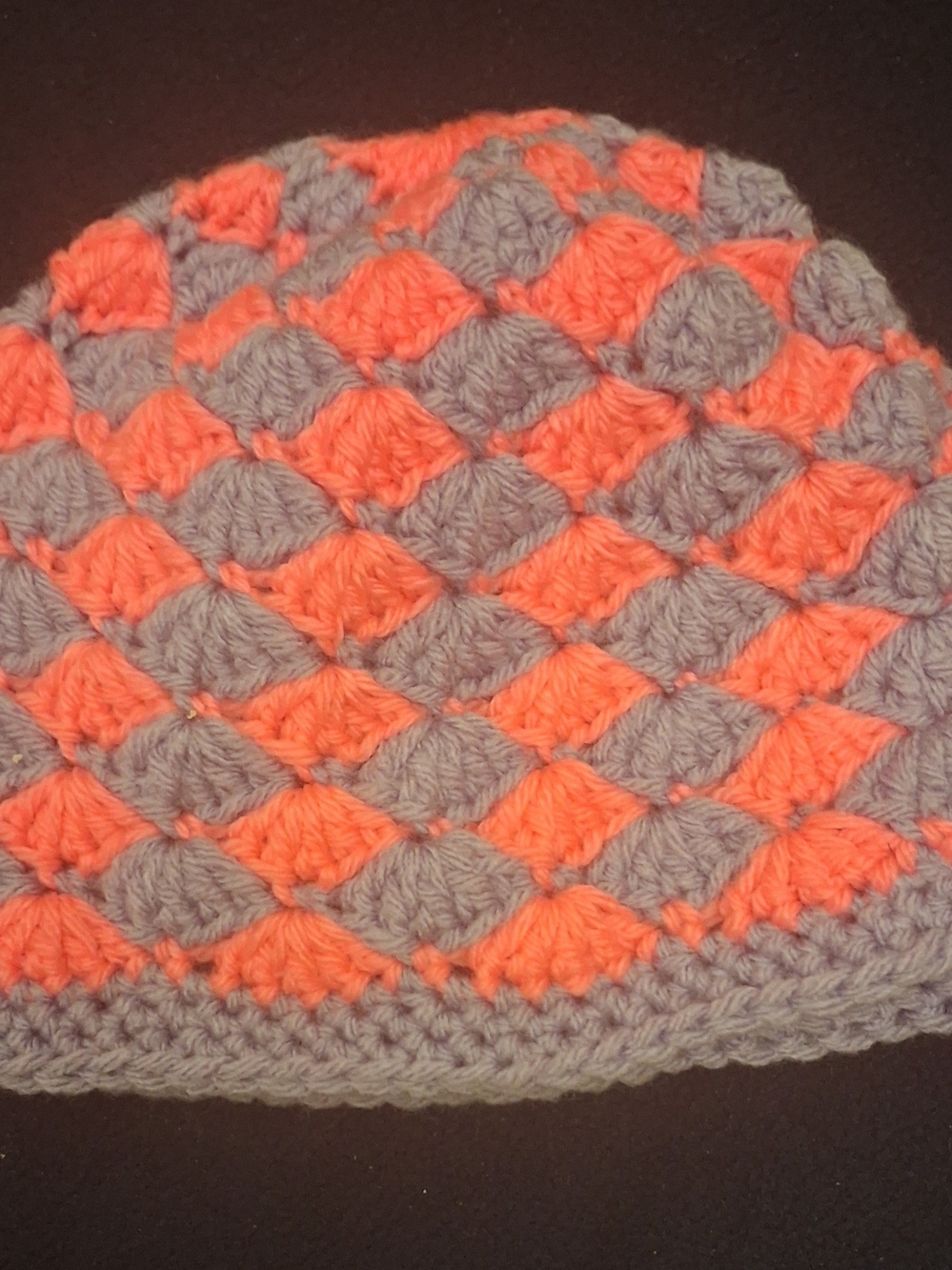 Handmade Lilac and Bright Pink Crochet Beanie - Women Accessories